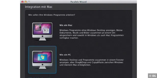 Parallels Desktop bietet zwei grundlegend verschiedene Modi zur Nutzung des virtuellen Rechners auf dem Mac.