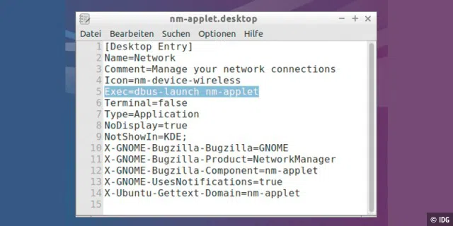 Network-Manager in Lubuntu und Xubuntu: In diesen Ubuntu-Versionen ist es nötig, die Autostart-Datei für das Applet des Network-Managers anzupassen, um das Applet nach dem Systemstart anzuzeigen.