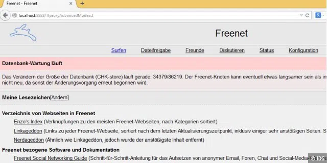 Freenet bietet sicheren Datenaustausch und anonymes Surfen im Internet