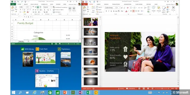 Windows 10: Drei Programme am Desktop 