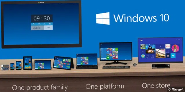 Windows 10 soll ein Betriebssystem für alle Geräteklassen werden