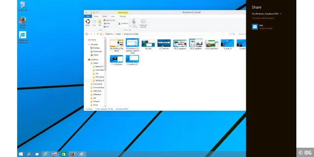 Windows 10: Windows Explorer lädt zum Teilen