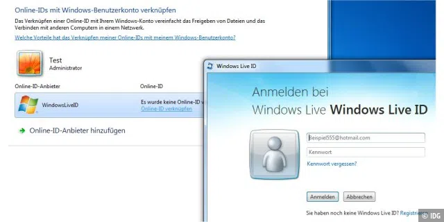 Obwohl Microsoft seinen Cloud-Speicher längst in OneDrive umbenannt hat, müssen Sie für die Laufwerkszuordnung den (alten) „Windows Live ID Anmeldeassistenten“ installieren.