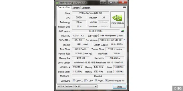 Palit Geforce GTX 970 Jetstream im Test - PC-WELT