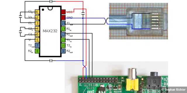 Pegelumsetzer: Ein kleiner integrierter Schaltkreis, der aus dem 3-V-Logiklevel des PCs ein 5-V-Signal für den Booster macht.