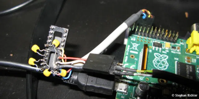 Der Chip wird direkt aus dem Raspberry mit Strom versorgt