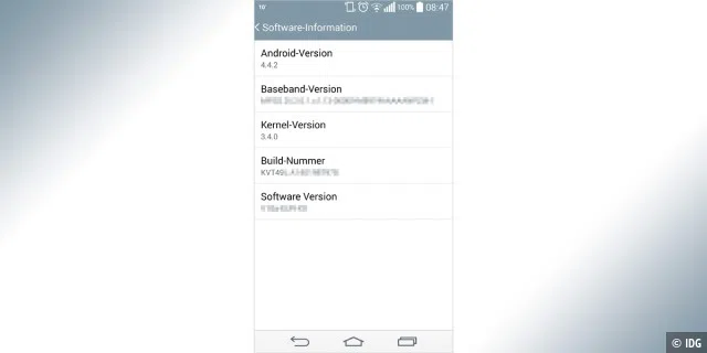 In den Telefon-Informationen Ihres Android-Geräts finden Sie die Android-Version mit ihrer Build-Nummer, die relevant für das richtige Custom-ROM ist.