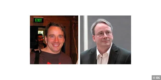 Vom Nerd zum Kernel-Manager: Linus Torvalds 1993 ist ein freundlicher Nerd, der die Welt verändern will, 2012 ein gereifter Code-Manager, der weiß, dass er die Welt verändert hat.