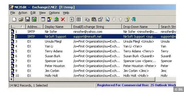 Die Freeware NK2Edit lässt Sie die automatisch gespeicherten Mail-Adressen von Microsoft Outlook bearbeiten.