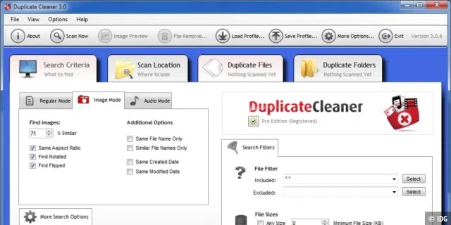 Duplicate Finder such doppelte Dateien und löscht diese.