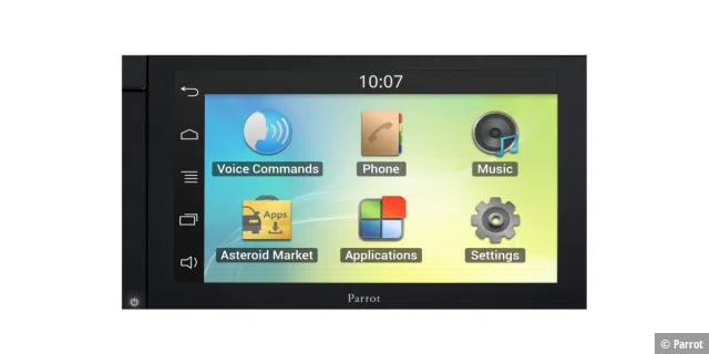 Parrot bietet Autoradios mit Android als Betriebssystem an, doch statt des vollen Zugriffs auf Googles Play Store lassen sich nur Apps aus dem firmeneigenen „Asteroid Market“ installieren.