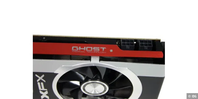 Schriftzug des Ghost-Kühldesign der XFX Radeon HD 7950 Black Edition.