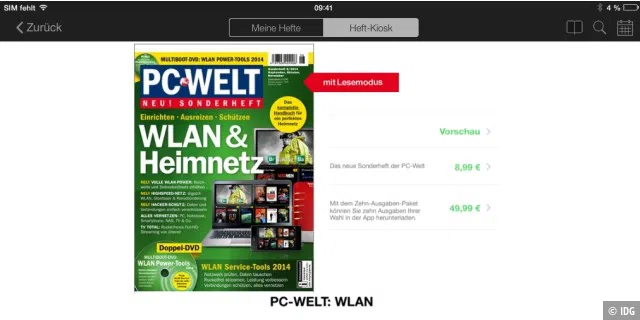 Lesen Sie dieses WLAN-Sonderheft der PC-WELT in der neuen Magazin-App für Android, iOS und Windows.