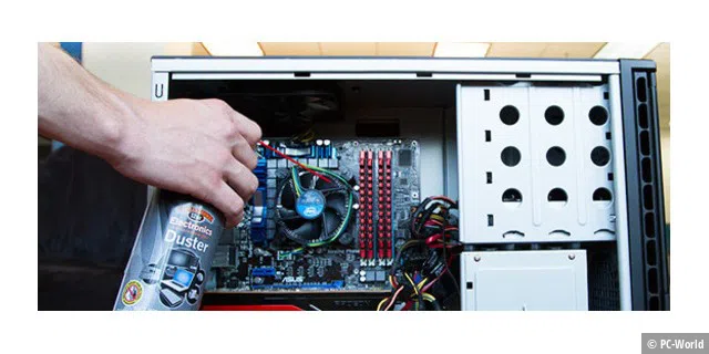 Staub im Inneren Ihres PCs kann zu sehr hohen Temperaturen führen.