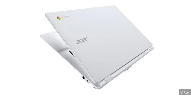 Google auf dem Deckel: Beim Chromebook bringt sich nicht nur Hersteller Acer zur Geltung