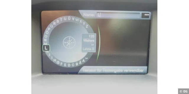 Sensus Connected Touch: Die Zeicheneingabe über den Speller ist mühsam und zeitaufwändig