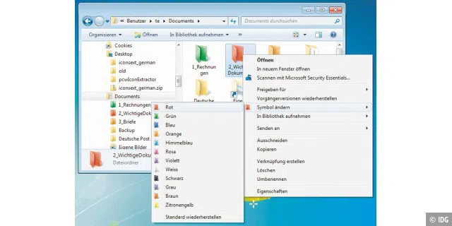 Mithilfe des kostenlosen Tools Folderico können Sie das Aussehen von Ordnern im Windows-Explorer bequem per Mausklick ändern.