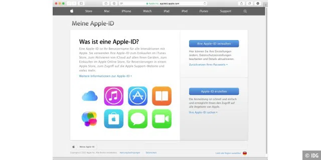 Die sogenannte Zwei-Faktor-Authentifizierung oder Bestätigung in zwei Stufen ist sicherer als jedes Passwort. Für Apple-Accounts erfolgt die Authentifizierung über die Seite appleid.apple.com.