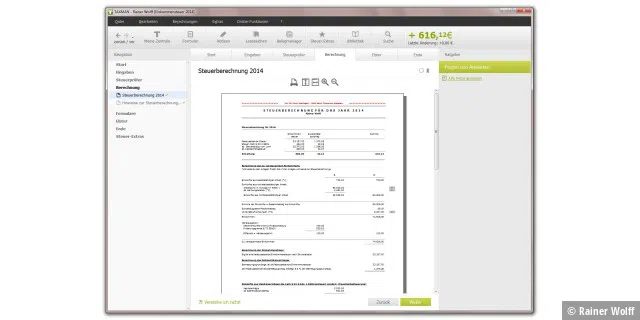 Taxman 2015 glänzt mit einem hervorragenden Steuerhandbuch und dem Zugriff auf eine umfangreiche Online-Steuerbibliothek.