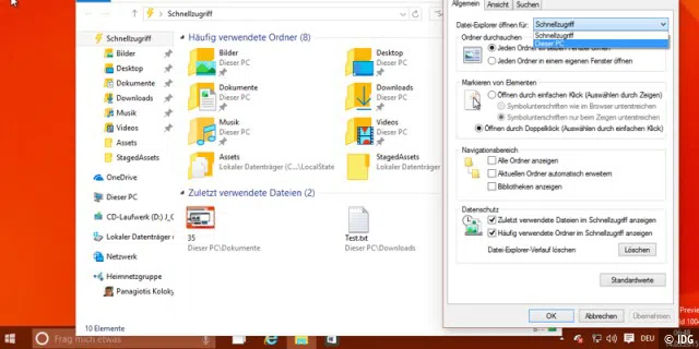 Windows 10: Datei-Explorer anpassen