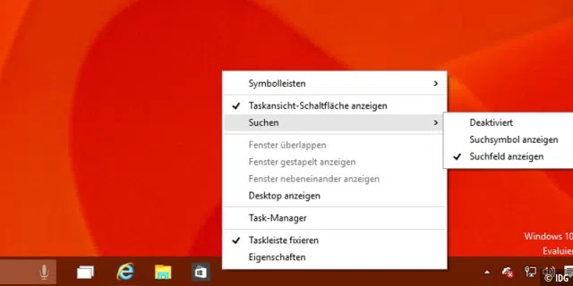 Windows 10: Taskleiste anpassen
