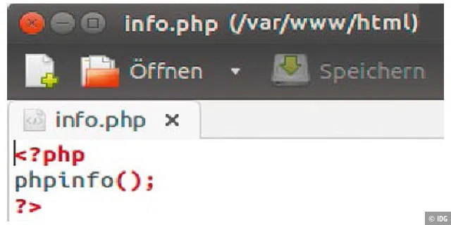 PHP-Infodatei auf dem Server: Drei Zeilen PHP-Code genügen, um sich die aktuelle Konfiguration von PHP auf dem Server anzusehen.