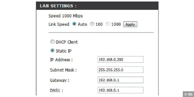 Statische IP festlegen: Das NAS sollte keine Zufalls-IP vom DHCP-Server (Router) beziehen. Für die Administration und für die Portweiterleitung ist eine feste IP notwendig.