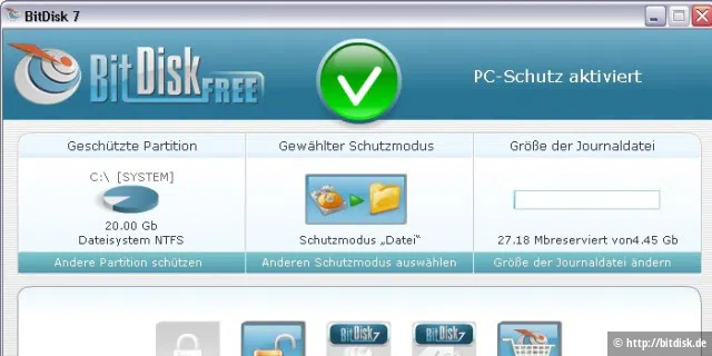 Bitdisk Free ist eine Sandbox für Windows mit deutschsprachiger Bedienerführung.