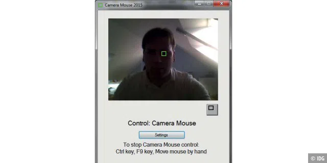 Camera Mouse ist ein extrem weit entwickeltes Tool, um den Rechner per Kopfbewegung zu steuern