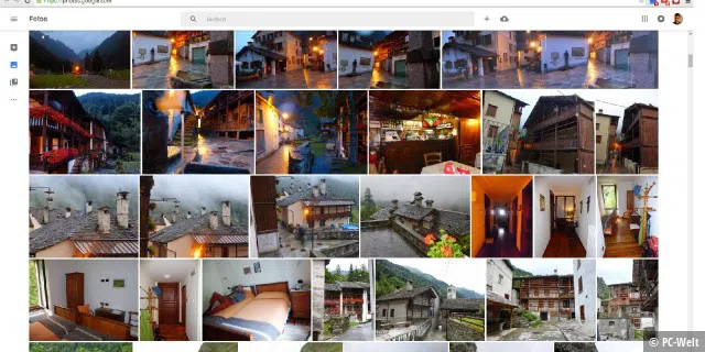 Google Foto - Die Browser-Ansicht