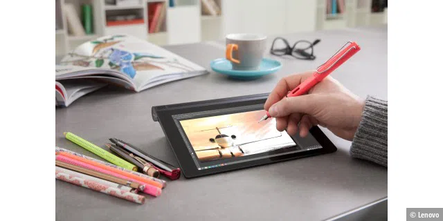 AnyPen auf dem Yoga Tablet 2 8: Jeder Gegenstand kann zum Stift für den Touchscreen werden - sogar echte Stifte