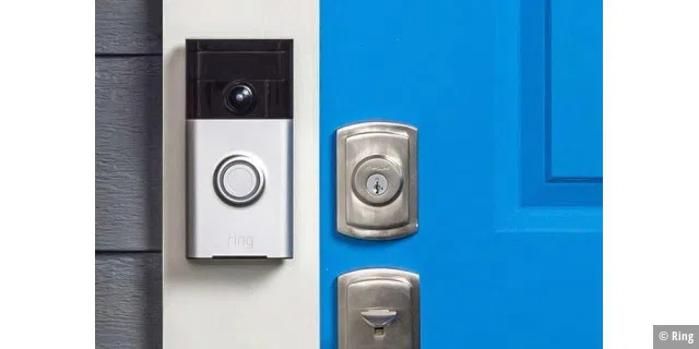 Gesichtskontrolle: Ring ist der Nachfolger von Doorbot und stellt per WLAN und Internet eine Verbindung zum Smartphone oder Tablet her. Ein Live- Bild zeigt, wer um Einlass begehrt.