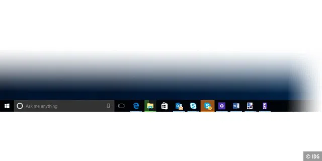 Windows 10 Build 10158: Blick auf die Taskleiste