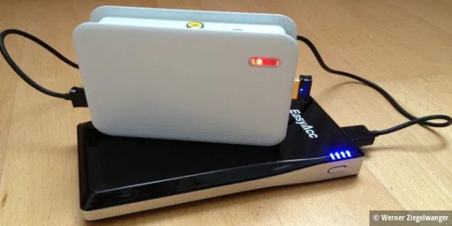 Raspberry Pi mit EasyAcc 10000 mAh Powerbank
