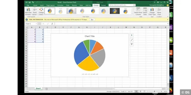 Excel 2016: Neue Diagramme können verwendet werden