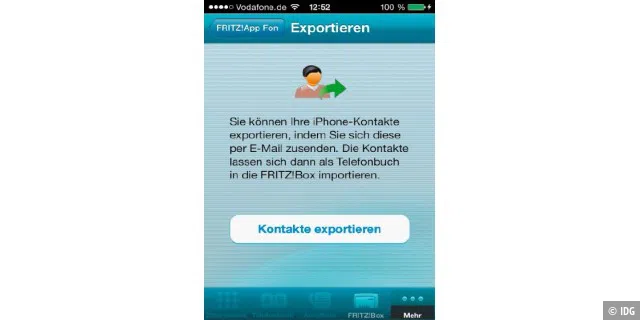 Über die offiziellen Apps exportieren Sie Ihr auf Smartphones gespeichertes Adressbuch, um es auf der Fritzbox einzurichten.