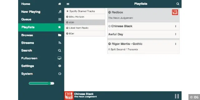 Sie nutzen Spotify-Premium? Dann greifen Sie über die Raspberry Musicbox direkt auf Ihre Pla-Listen zu.