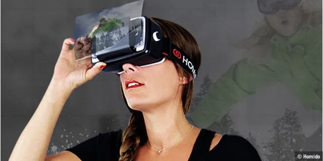 Das VR-Headset von Homido macht aus dem iPhone oder Android-Smartphone eine VR-Brille.