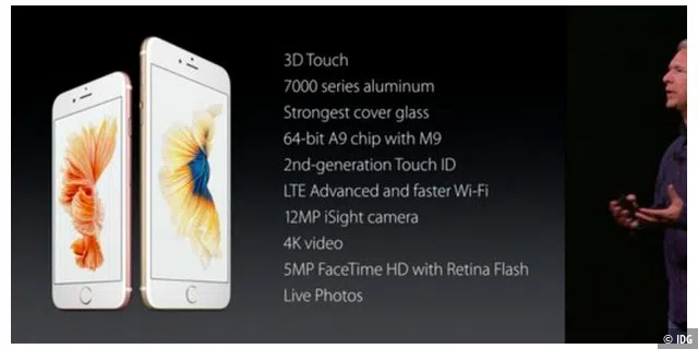 iPhone 6S: Technische Spezifikationen