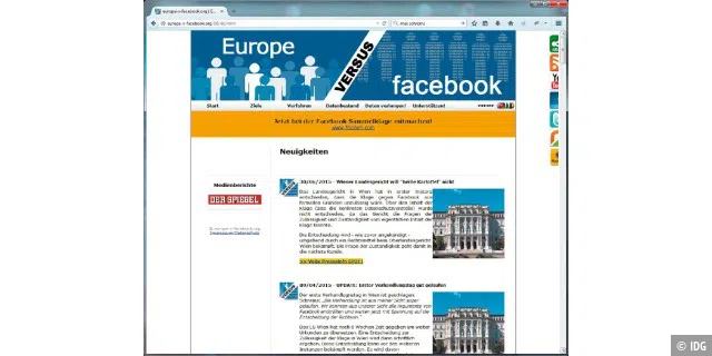 2012 gründete der Österreicher Max Schrems einen Verein mit dem Ziel, den Datenschutz in Europa durchzusetzen. 2014 reichte er – unterstützt von 25.000 Menschen – eine Sammelklage gegen Facebook ein.