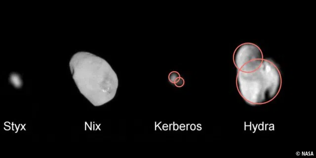 Zumindest die Pluto-Moden Kerberos und Hydra könnten durch Kollisionen aus mehreren älteren Monden entstanden sein.