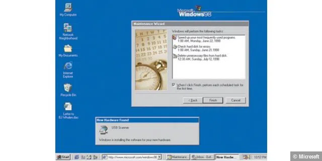 Der Windows 98-Desktop