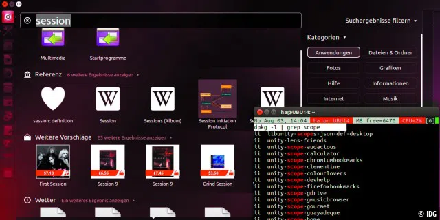 Alle Unity-Scopes vom Paketmanager anzeigen lassen, um Ubuntu-Dash abzuspecken.