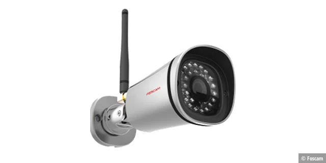 WLAN und Infrarotlicht machen die Foscam FI9900P zur idealen Außenkamera.