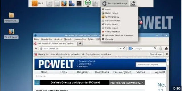 PC-WELT Notfall-DVD: Bootfähige DVD mit zahlreichen Tools