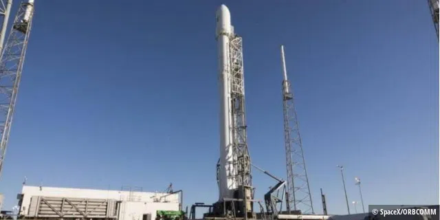 Die Falcon 9 gestern vor dem Start