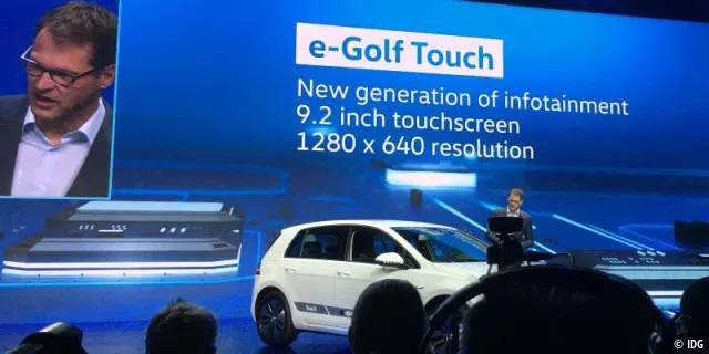 Der Touchscreen im e-Golf Touch ist größer als derzeit im Discover Pro.