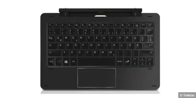 Die Tastatur für das Trekstor-Tablet bringt zwei USB-Anschlüsse mit