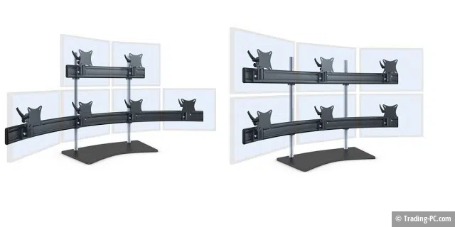Flexibel aufrüstbar: Das Monitorträgersystem III Widescreen von Trading-PC.com