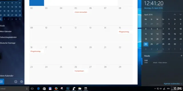 Kalender jetzt mit integriertem Terminplaner